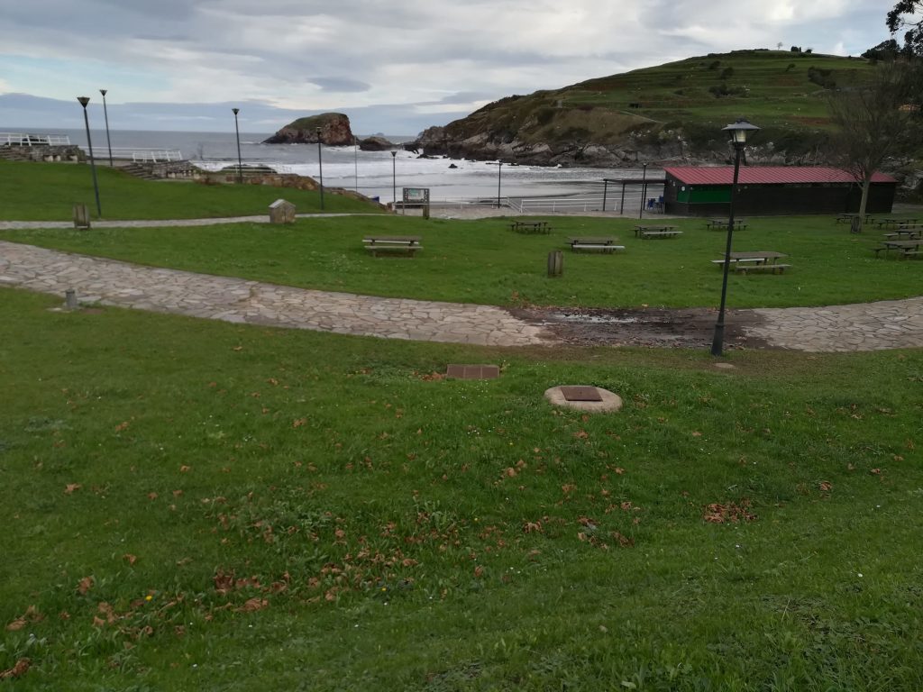 área recreativa de la playa de Santa María